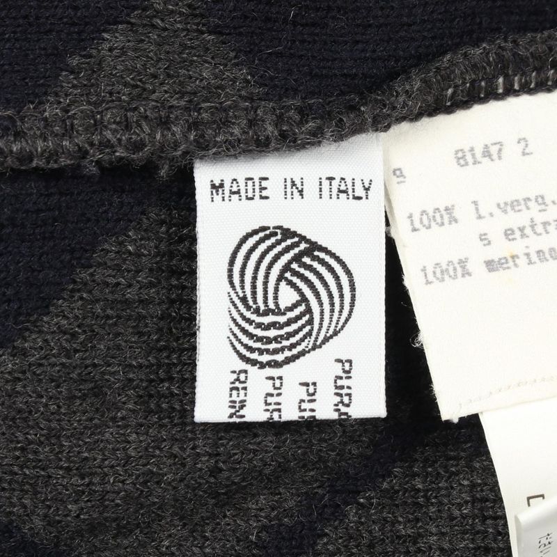 Fendi Knit FF Agile Wool Sweater Graybased Navybased