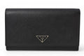Prada Wallet Saffiano Leather Nero Black Vintage