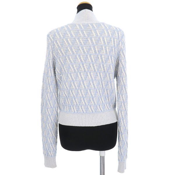 Fendi Cardigan Silk Wool Light Blue