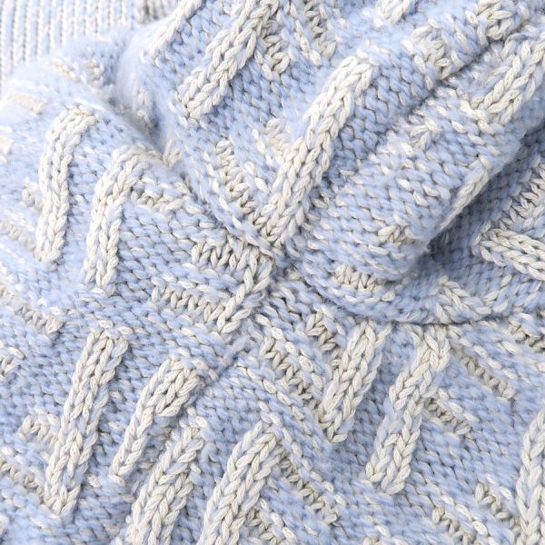 Fendi Cardigan Silk Wool Light Blue