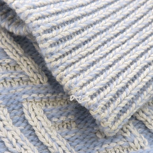 Fendi Cardigan Silk Wool Light Blue