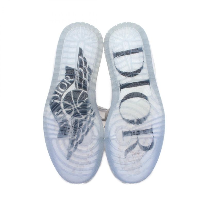 Dior Sneakers Nike Air Jordan 1 High Leather Canvas Gray. White. Navy