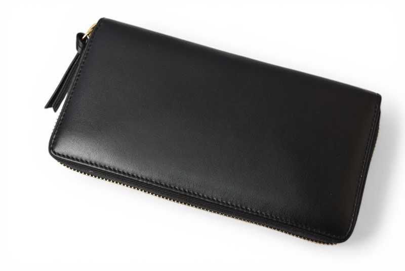 Gucci Wallet Logo Zip Around GG Stitch Black