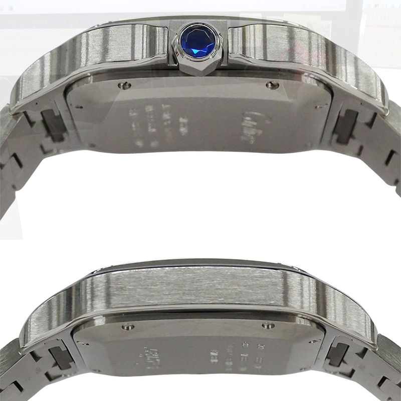 Cartier Watch Santos LM Date Automatic Winding at Stainless Steel Dial