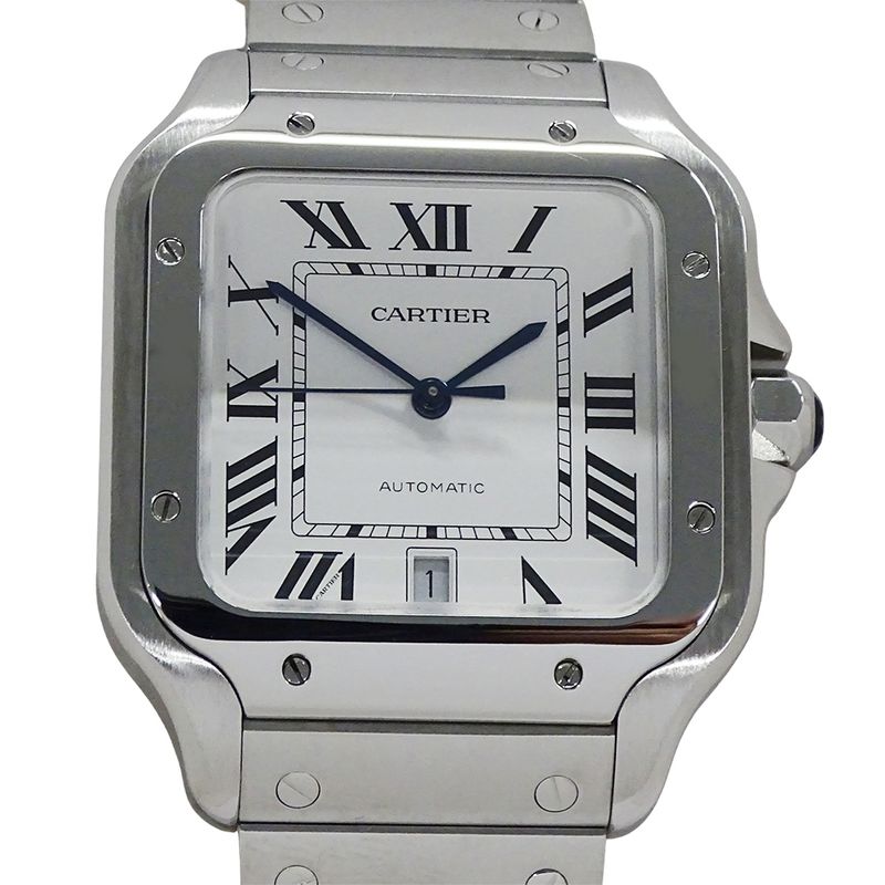 Cartier Watch Santos LM Date Automatic Winding at Stainless Steel Dial