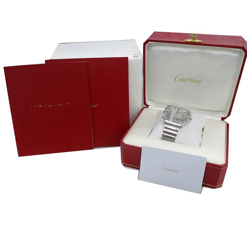 Cartier Watch Santos LM Date Automatic Winding at Stainless Steel Dial