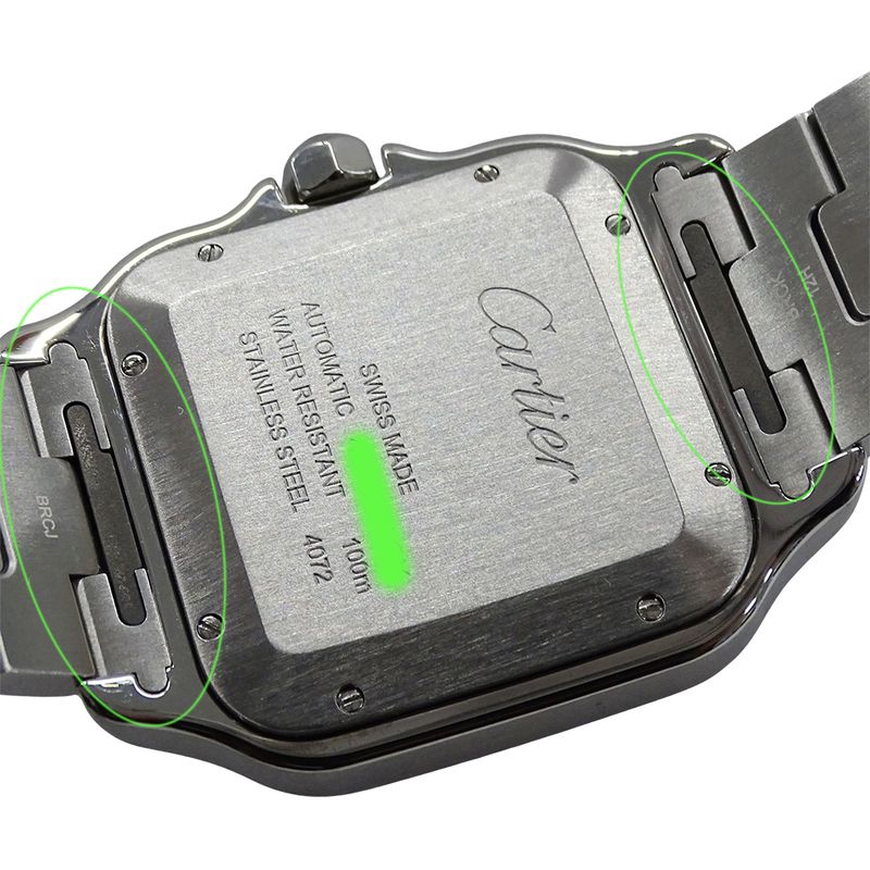 Cartier Watch Santos LM Date Automatic Winding at Stainless Steel Dial