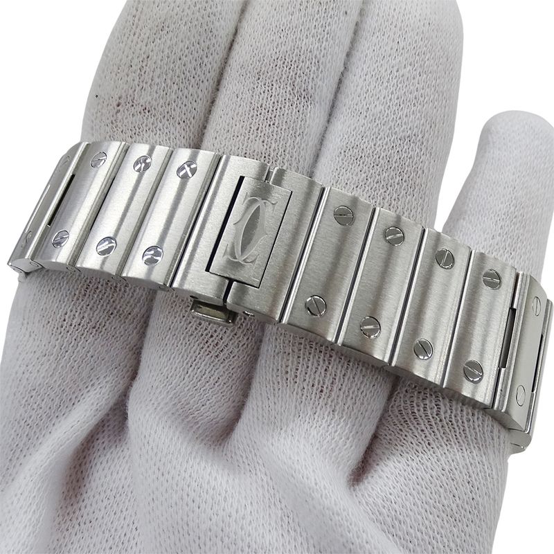 Cartier Watch Santos LM Date Automatic Winding at Stainless Steel Dial
