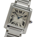 Cartier Watch Boys Tank Francaise MM Date Quartz Stainless Steel Dial Ivory