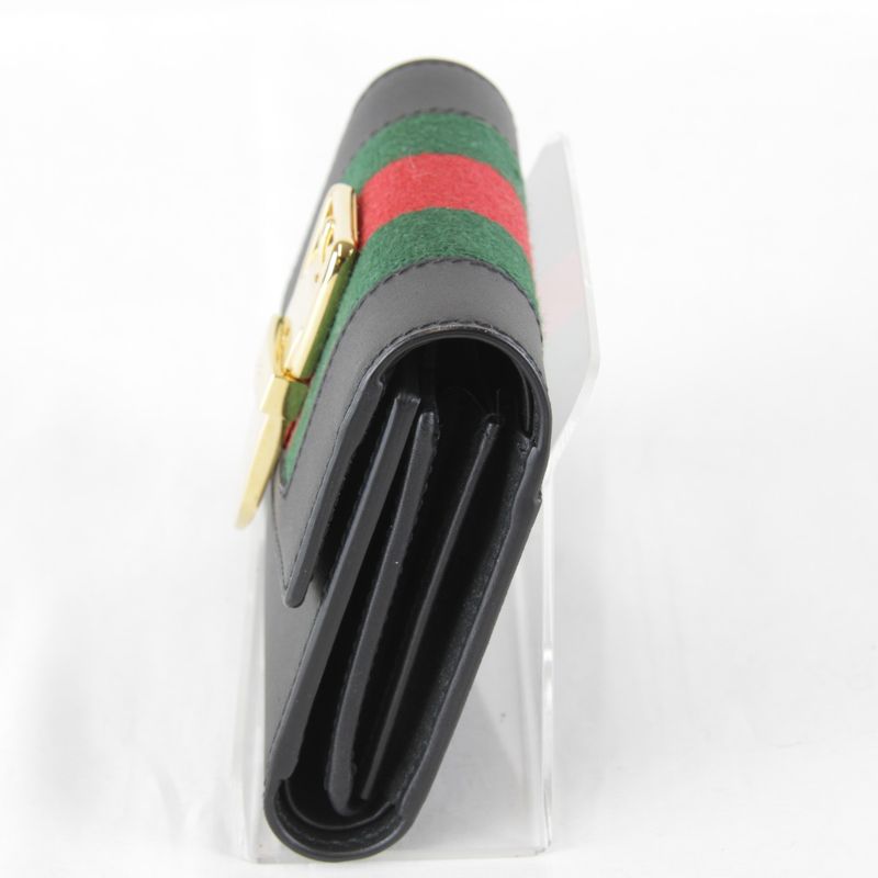 Gucci Sylvie Webline Trifold Wallet Compact