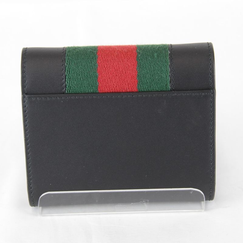 Gucci Sylvie Webline Trifold Wallet Compact