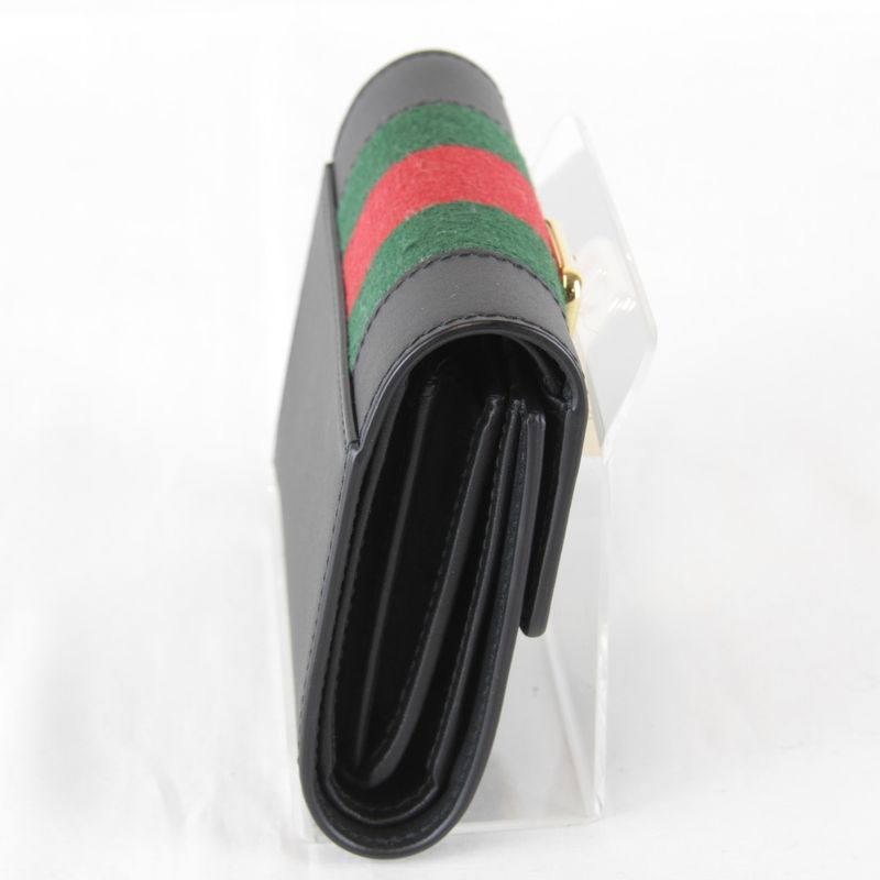 Gucci Sylvie Webline Trifold Wallet Compact