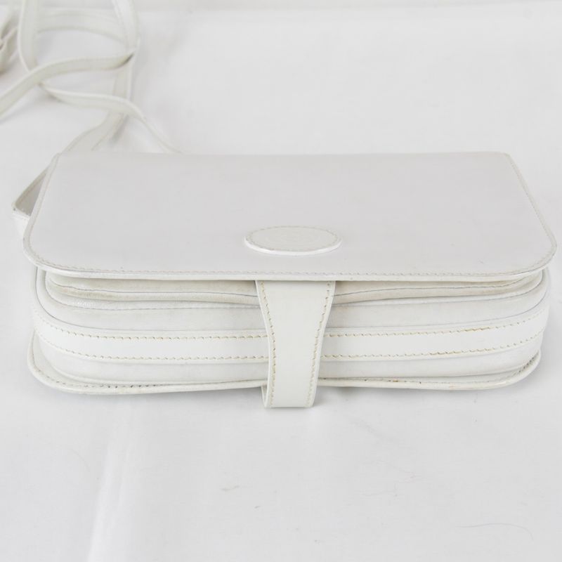 Gucci Vintage Shoulder Bag Leather White High