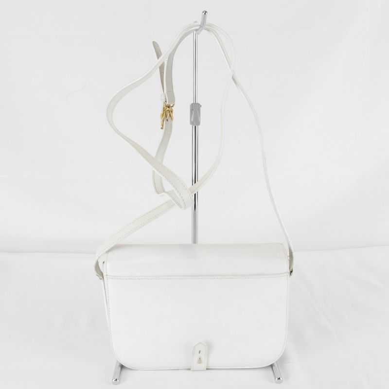Gucci Vintage Shoulder Bag Leather White High