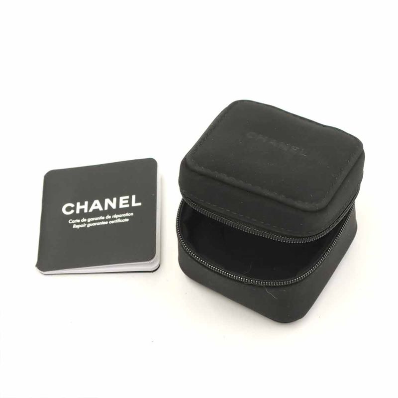 Chanel Premiere L Diamond Bezel Watch Black Quartz