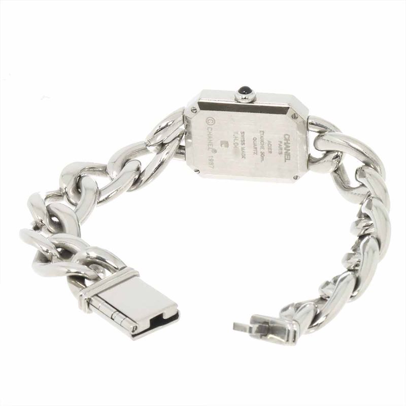 Chanel Premiere L Diamond Bezel Watch Black Quartz