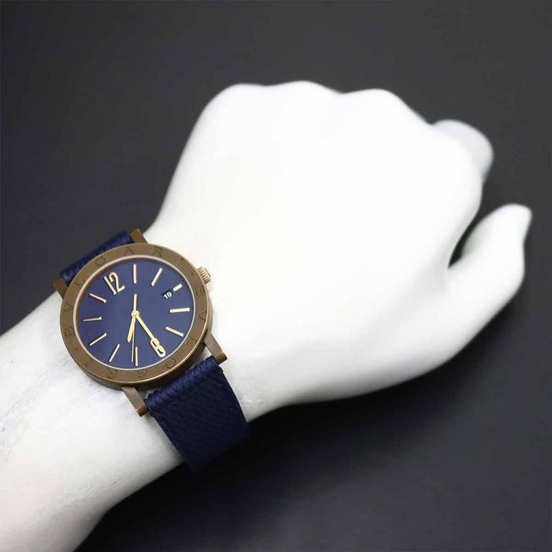 Bvlgari Solotempo Watch Date Navy Automatic Winding