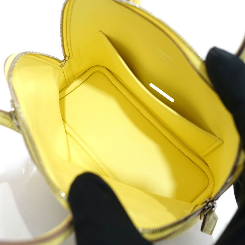 Hermes Bolide Mini Manufactured Chevre Lime Handbag