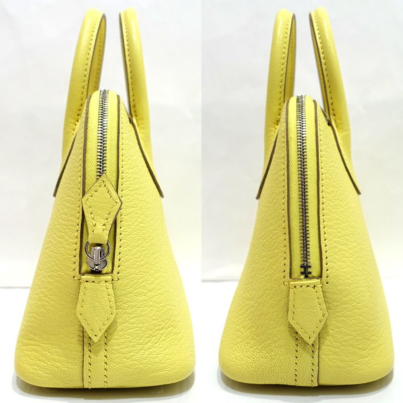 Hermes Bolide Mini Manufactured Chevre Lime Handbag
