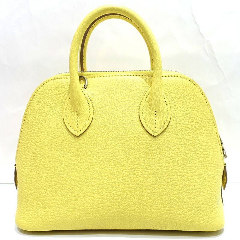 Hermes Bolide Mini Manufactured Chevre Lime Handbag