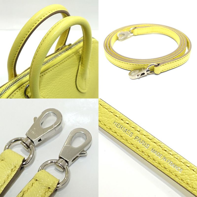 Hermes Bolide Mini Manufactured Chevre Lime Handbag