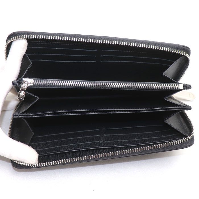 Louis Vuitton Zippy Wallet Zip Around Epi Black