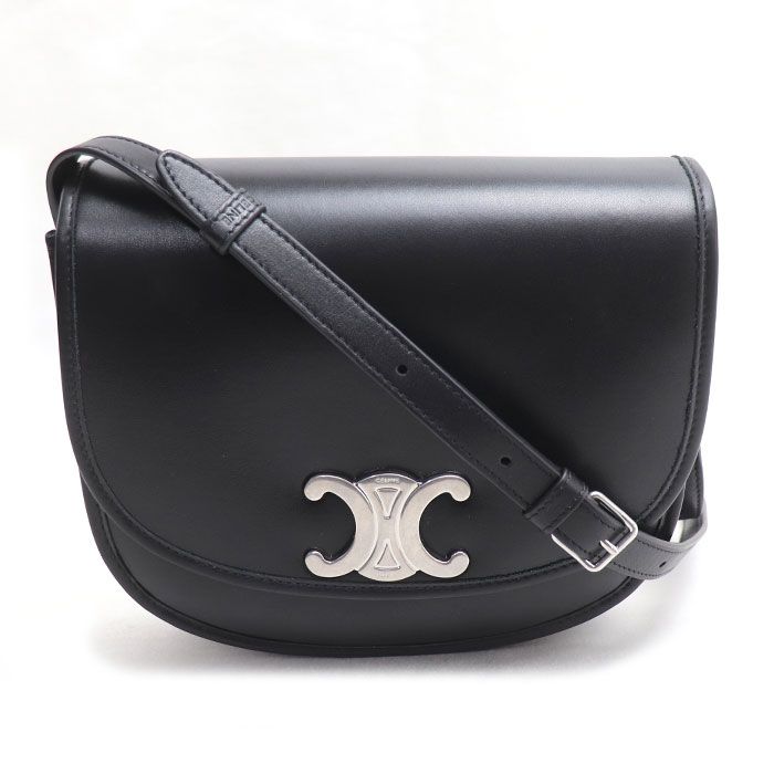 Celine Besace Triomphe Shoulder Bag Black