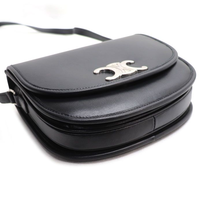 Celine Besace Triomphe Shoulder Bag Black