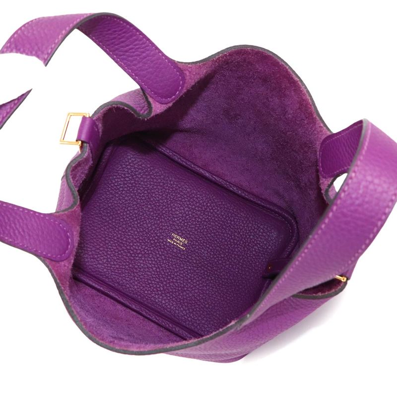 Hermes Picotin Lock 18 PM Hand Bag Taurillon Clemence Anemone Gold