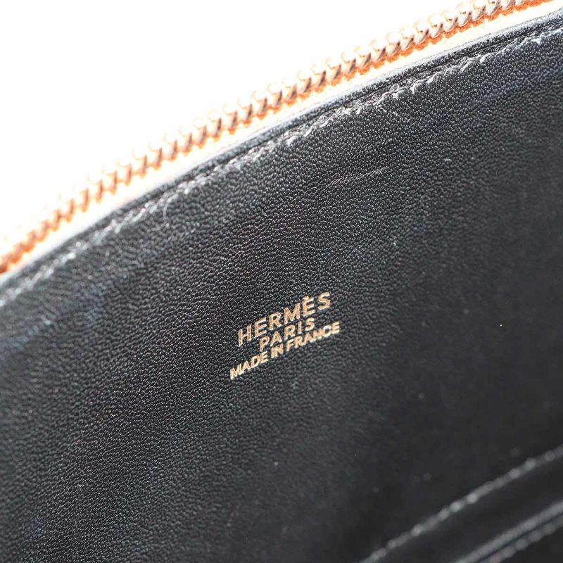 Hermes Bolide 31 2-Way Bag Box Calf Chamonix Black Natural