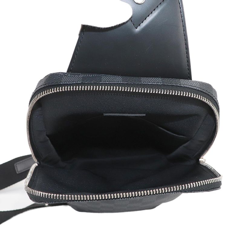 Louis Vuitton Damier Graphite Avenue Ring Body Shoulder Bag Black