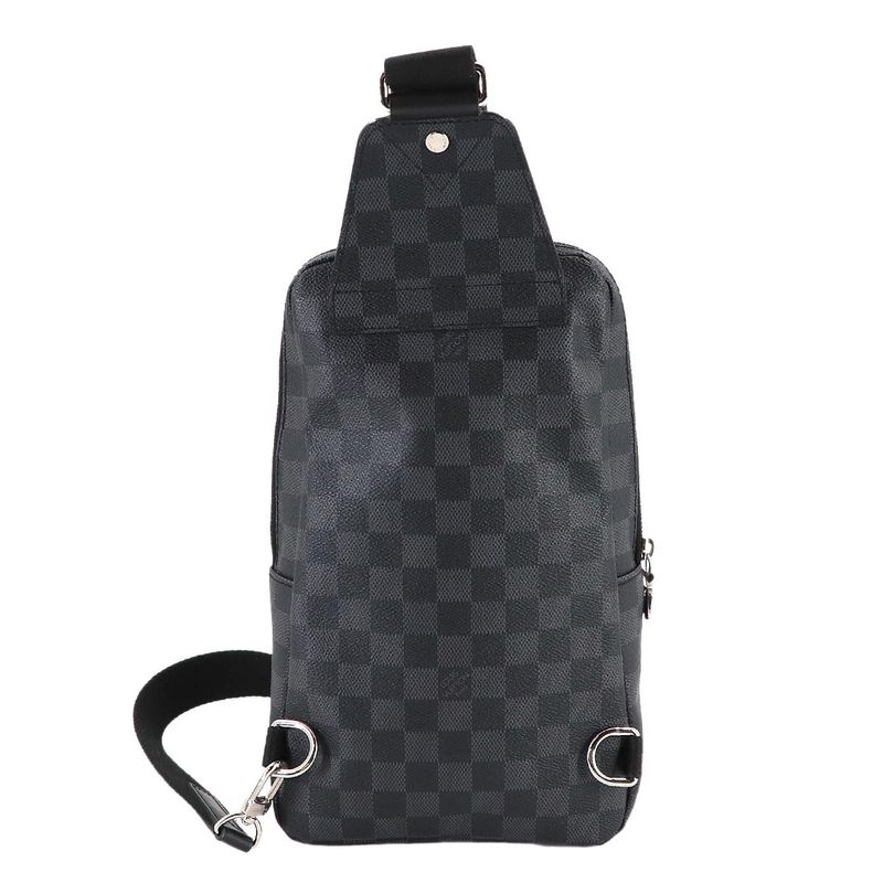 Louis Vuitton Damier Graphite Avenue Ring Body Shoulder Bag Black