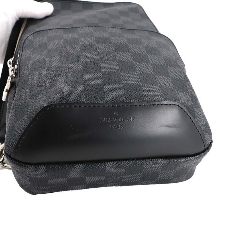 Louis Vuitton Damier Graphite Avenue Ring Body Shoulder Bag Black