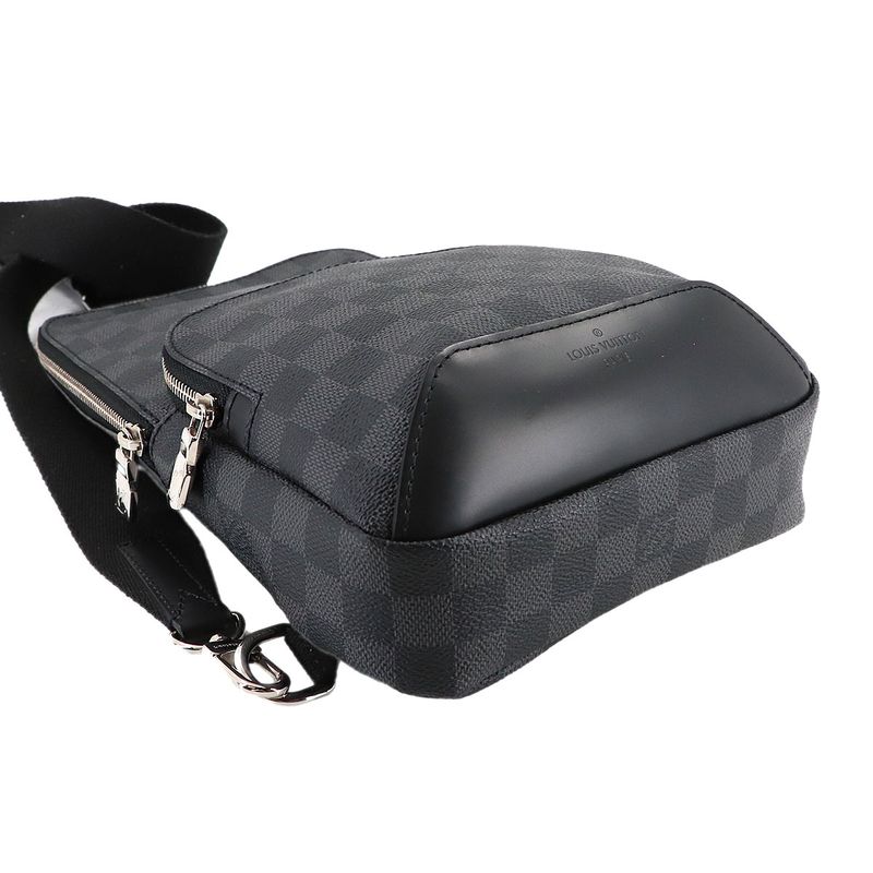 Louis Vuitton Damier Graphite Avenue Ring Body Shoulder Bag Black