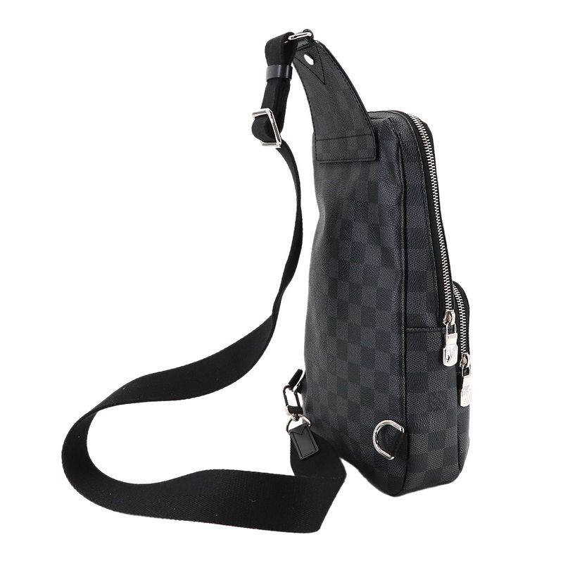 Louis Vuitton Damier Graphite Avenue Ring Body Shoulder Bag Black