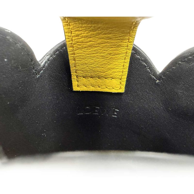 Loewe Elephant Pocket Shoulder Bag Leather Yellow