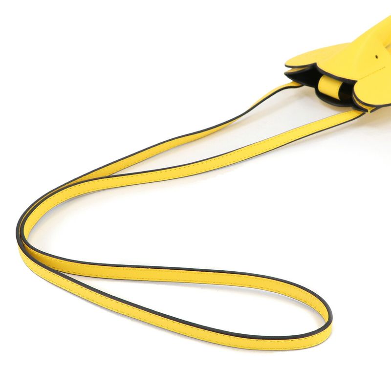 Loewe Elephant Pocket Shoulder Bag Leather Yellow