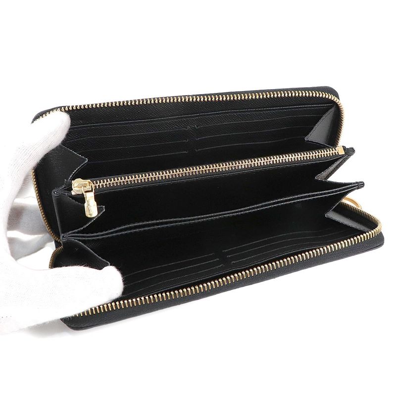 Louis Vuitton Game on Monogram Zippy Wallet Zip Around Noir Black