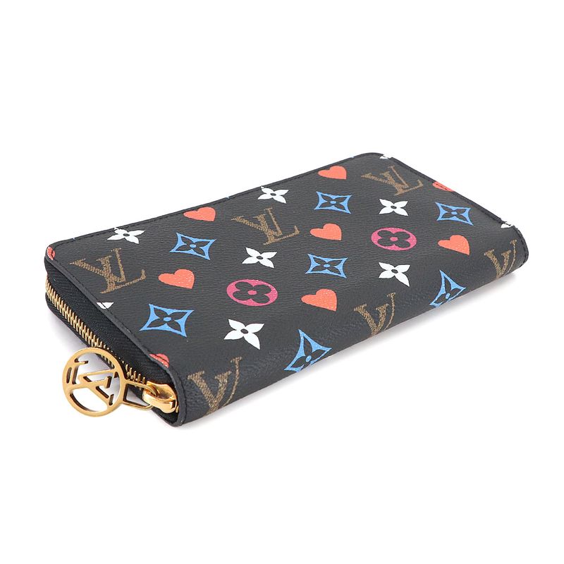 Louis Vuitton Game on Monogram Zippy Wallet Zip Around Noir Black
