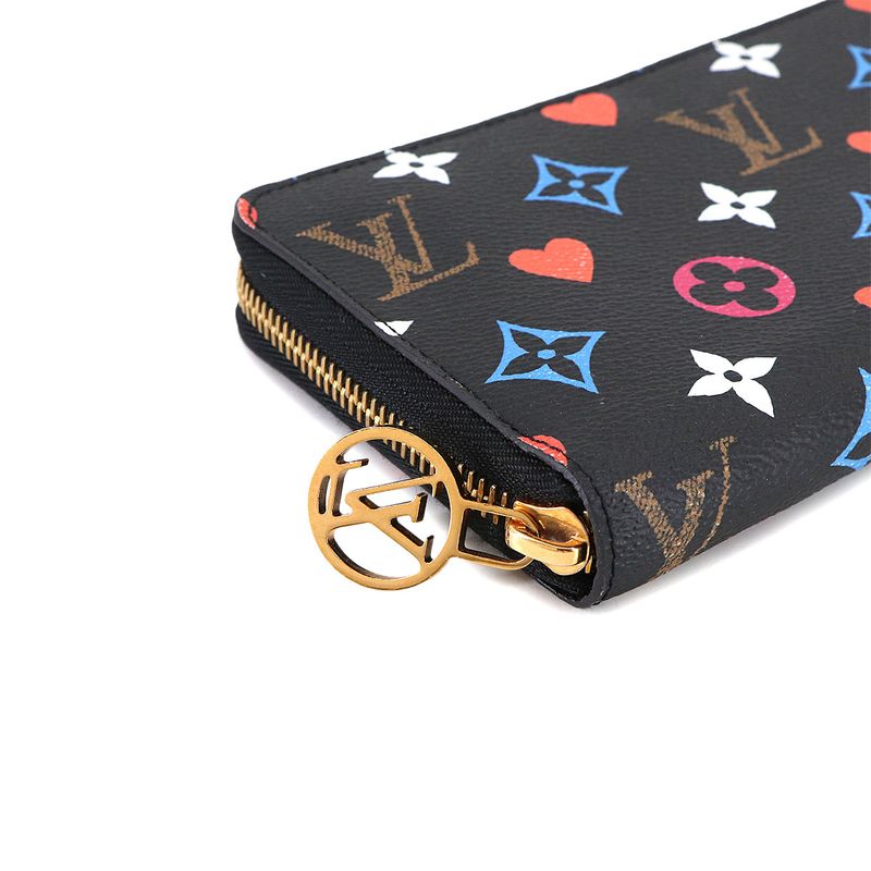 Louis Vuitton Game on Monogram Zippy Wallet Zip Around Noir Black