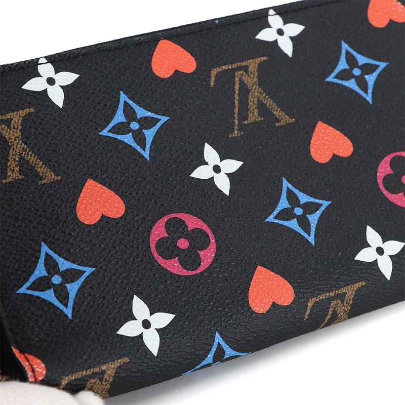 Louis Vuitton Game on Monogram Zippy Wallet Zip Around Noir Black