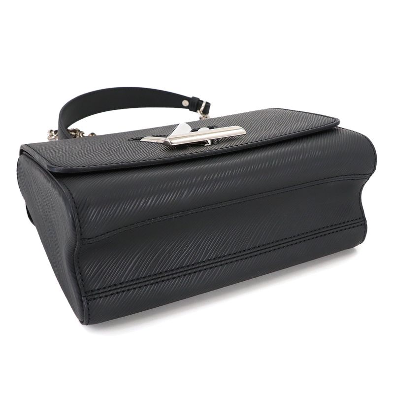 Louis Vuitton Epi Twist MM Chain Shoulder Bag Leather Noir Black