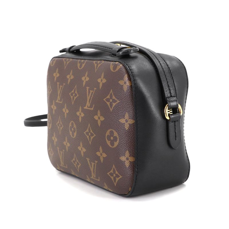 Louis Vuitton Monogram Saintonge Shoulder Bag Leather Noir Black