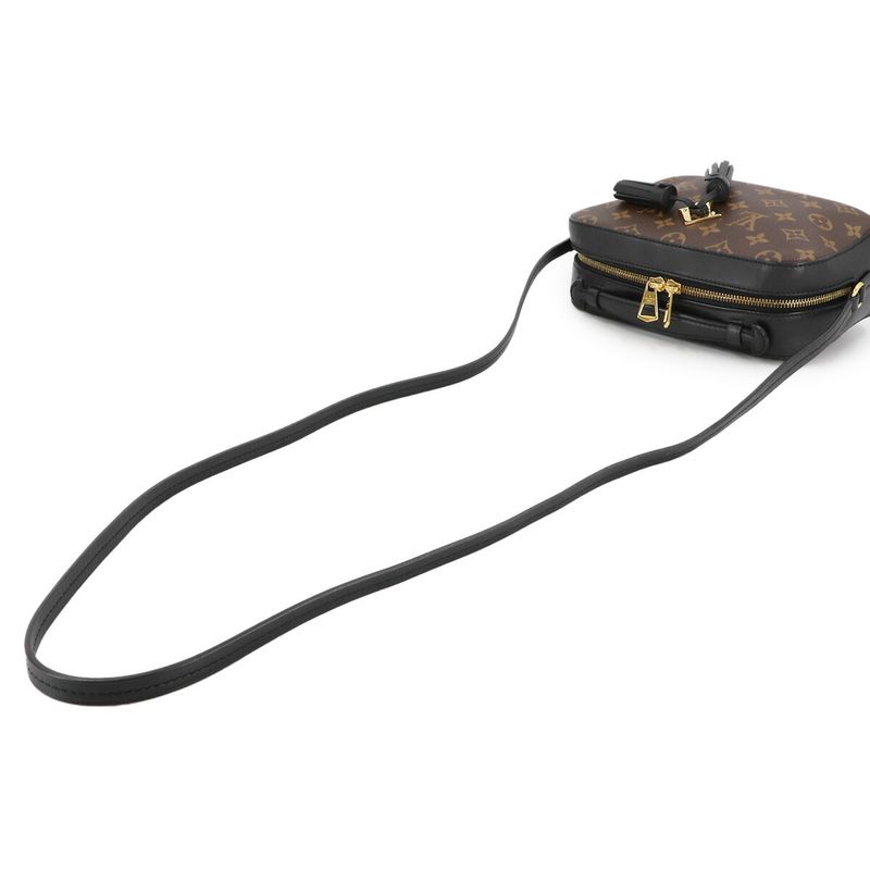 Louis Vuitton Monogram Saintonge Shoulder Bag Leather Noir Black