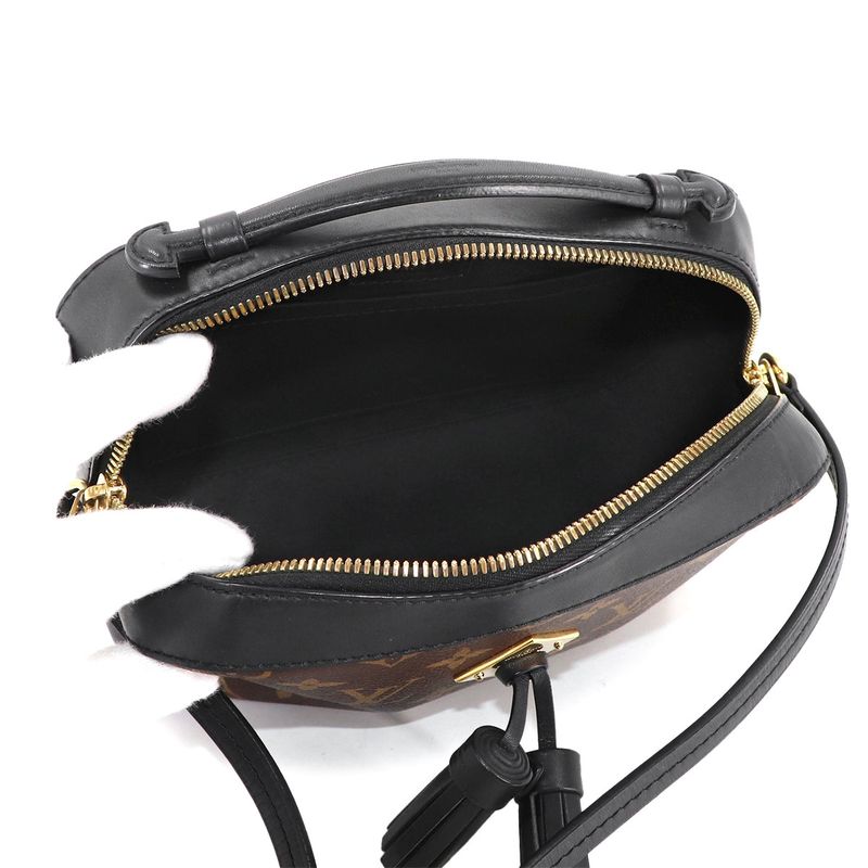 Louis Vuitton Monogram Saintonge Shoulder Bag Leather Noir Black