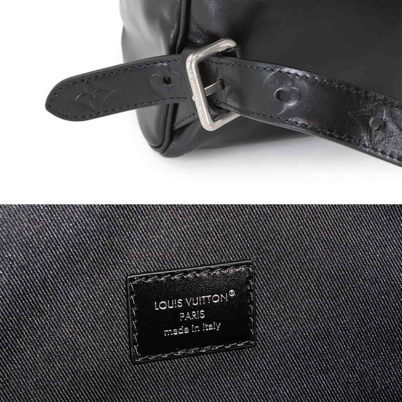 Louis Vuitton Montsouris Cargo Backpack Leather Main Item: Black