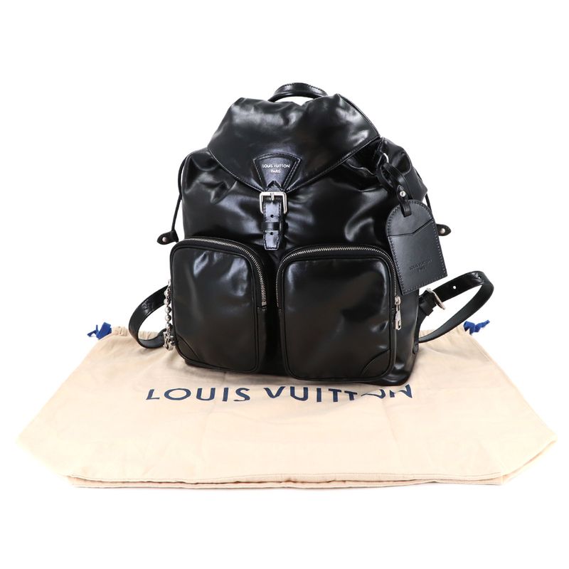 Louis Vuitton Montsouris Cargo Backpack Leather Main Item: Black