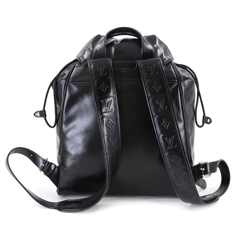 Louis Vuitton Montsouris Cargo Backpack Leather Main Item: Black