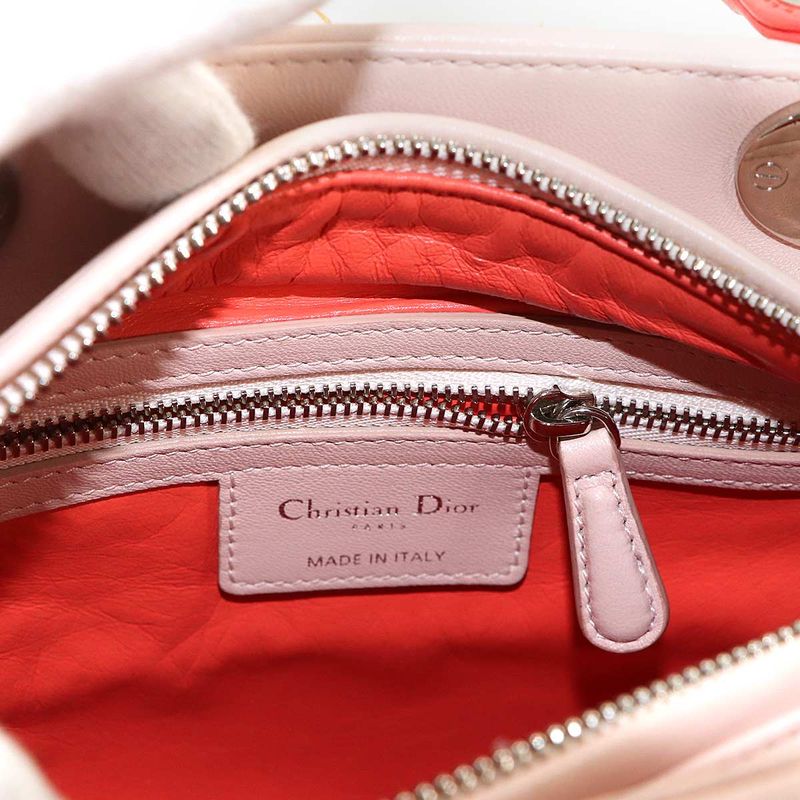 Dior 2-Way Bag Leather Main Item: Pink Orange
