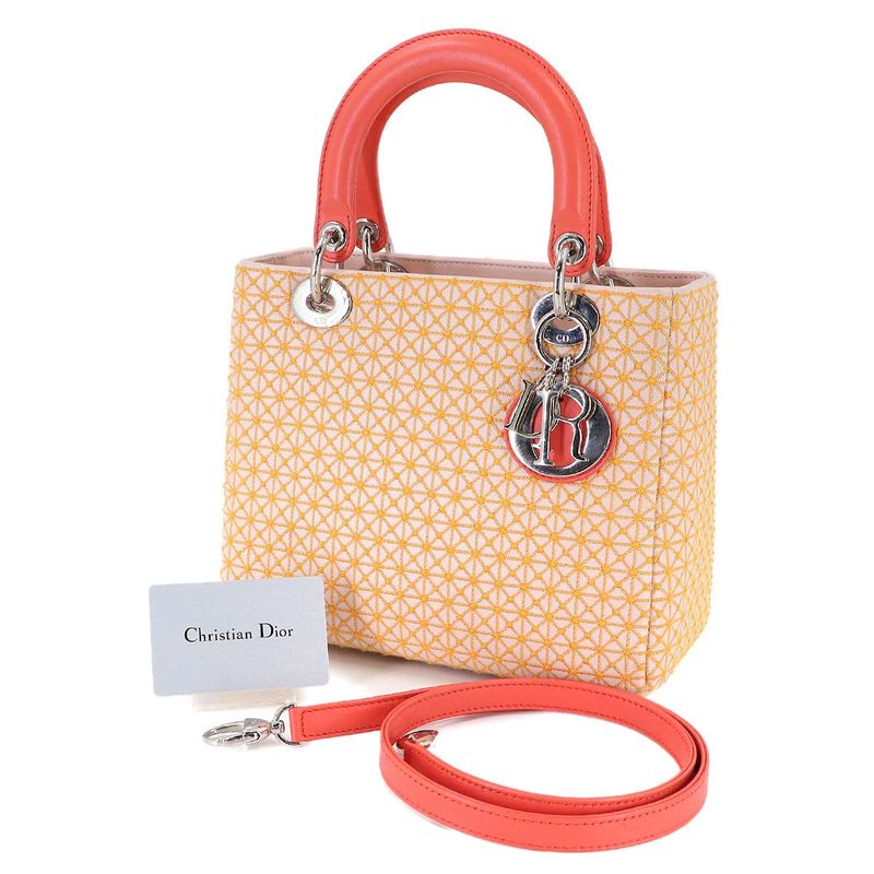 Dior 2-Way Bag Leather Main Item: Pink Orange
